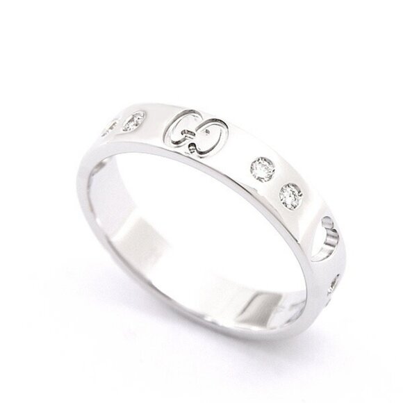 GUCCI White Gold Diamond Ring - Picture 1 of 10